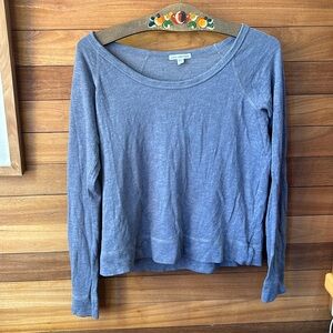 Scoop Neck Gray Long Sleeve
